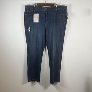 Bandolino Women's Jeans Mandie Straight Leg Size 24W‎ NWT Luxe 360 flex